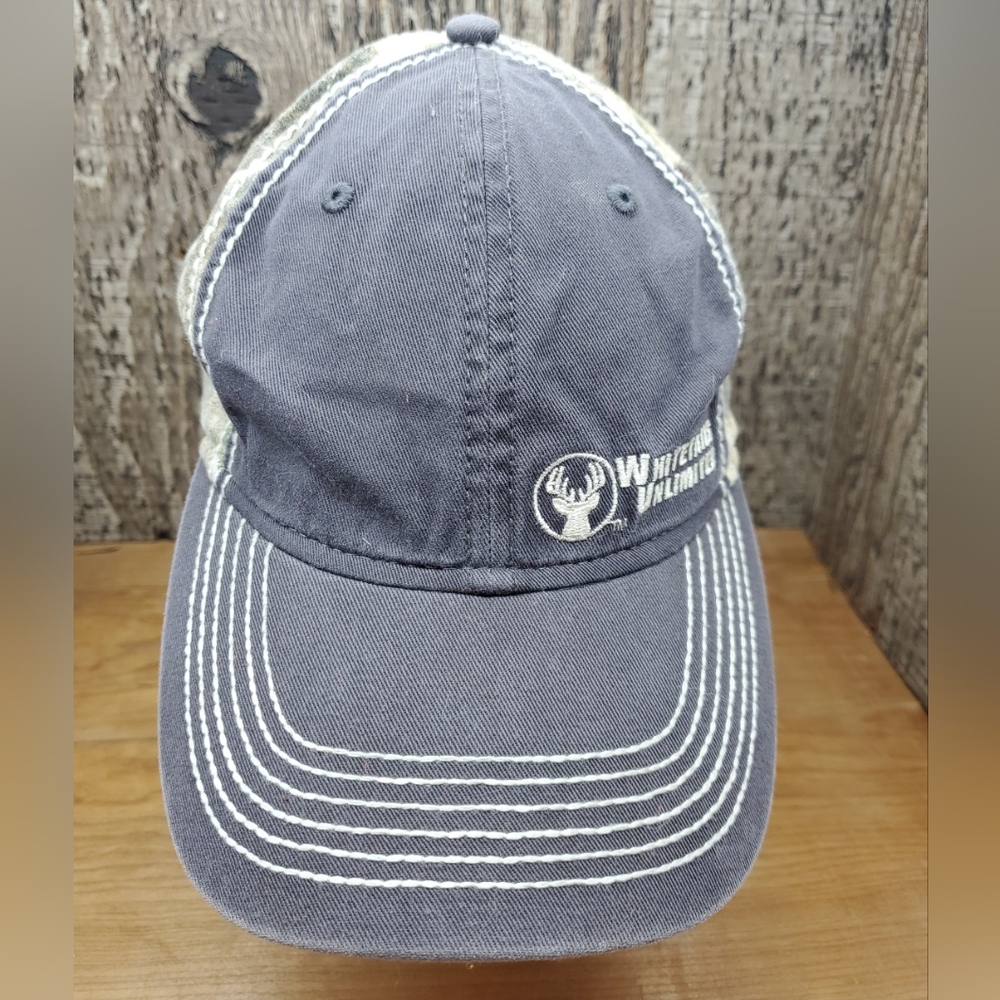 Whitetails Unlimited Hat Cap Deer Hunting Realtree Camouflage Strapback One Size